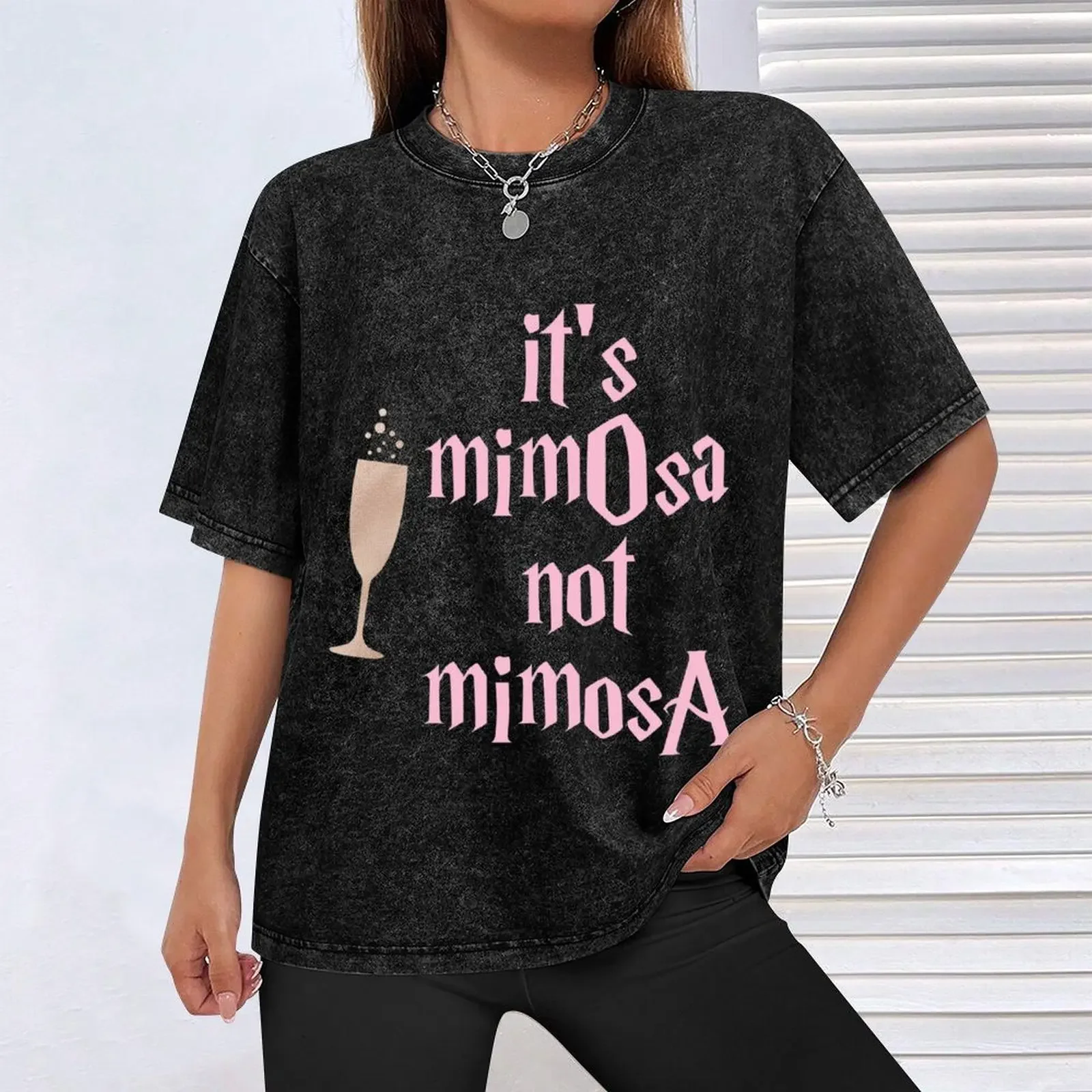 Футболка It's Mimosa Not Leviosa летние топы дешевые вещи мужские белые футболки в стиле