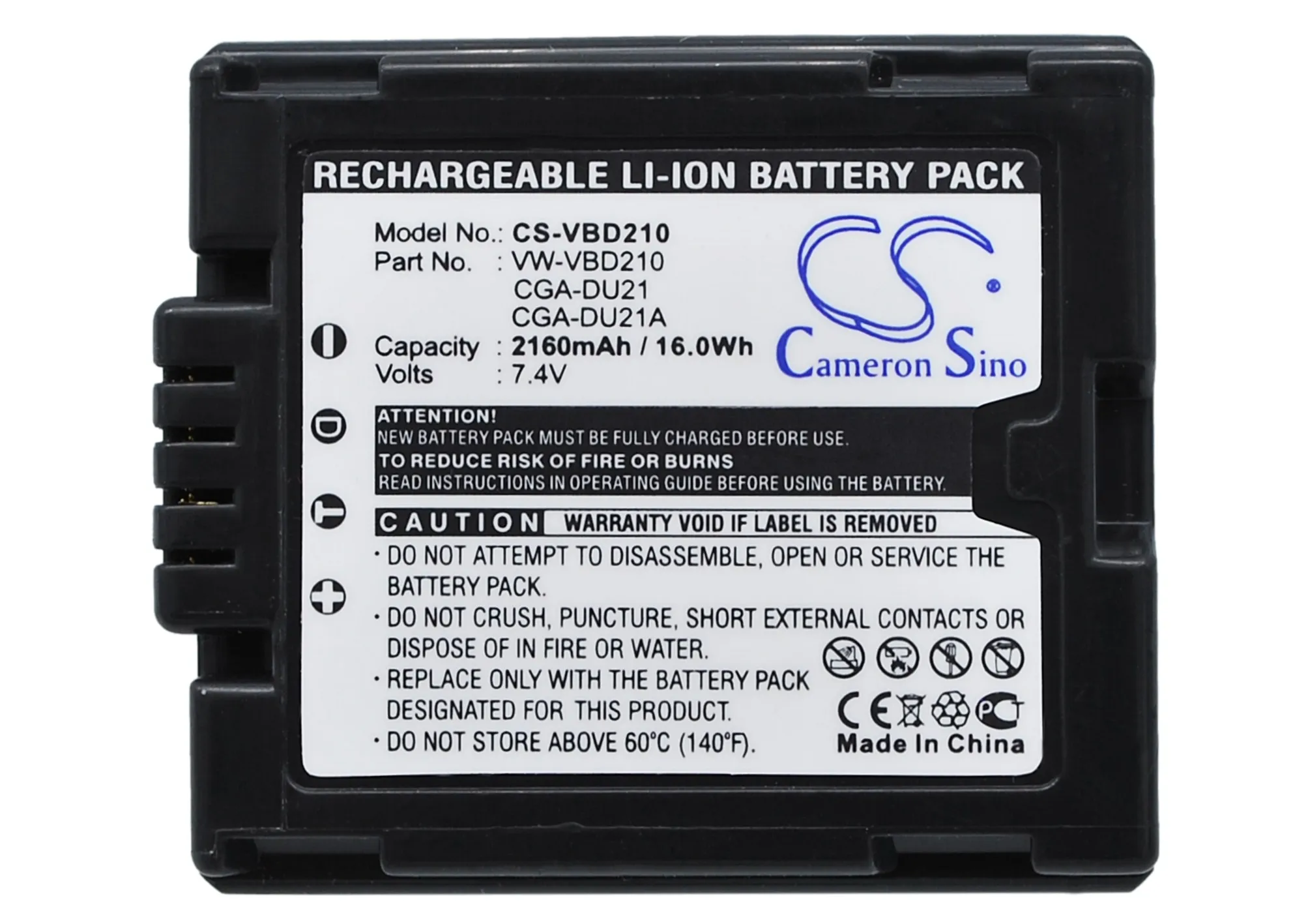 

Camera 2160mAh Battery For DZ-BD70 DZ-BD7H DZ-BX37E DZ-GX20 DZ-GX20A DZ-GX20E DZ-GX3200 DZ-GX3200A DZ-GX3200E DZ-GX3300(B)