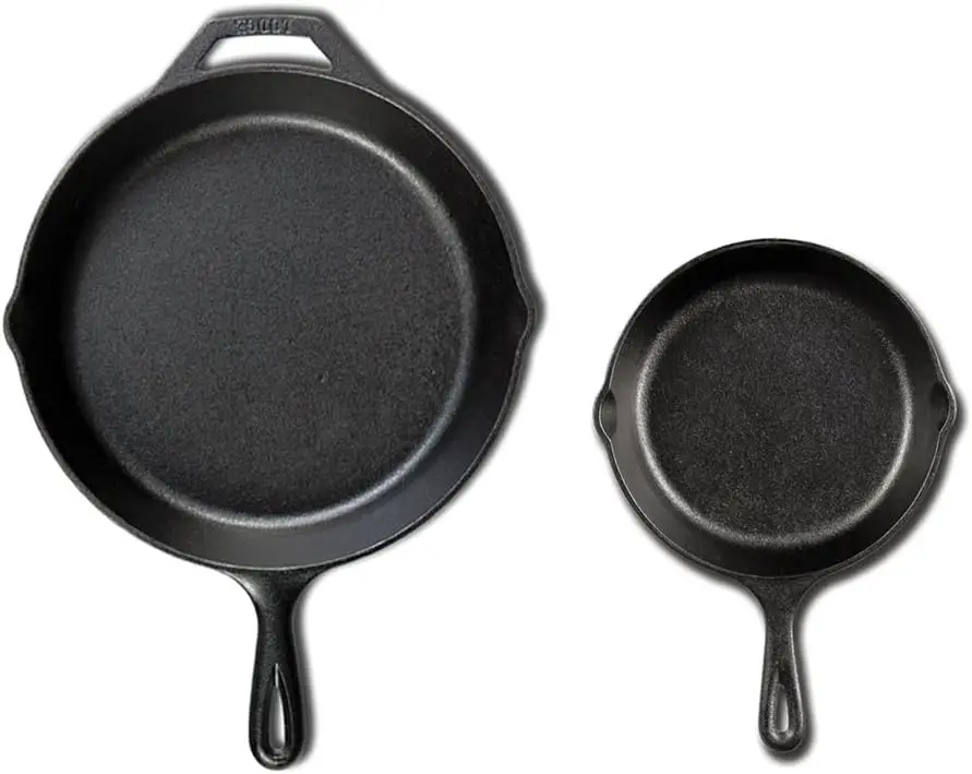 

Cast Iron Cookware Set. 2 Piece Skillet Set. (10.25 inches and 6.5 inches) Plate for cooking Accesorios freidora Molde para horn