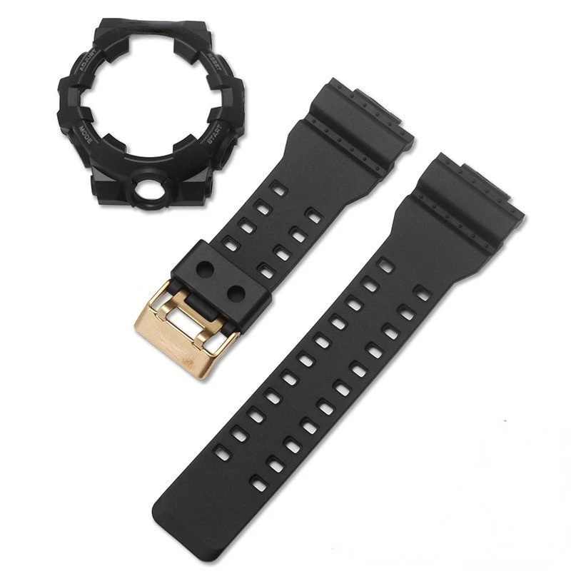 

Watch Strap + Case For Casio G-Shock GA-700 GA-710 GA-735 Resin Watch Band Protective Shell Cover GA700 GA710 Wristband Bracelet