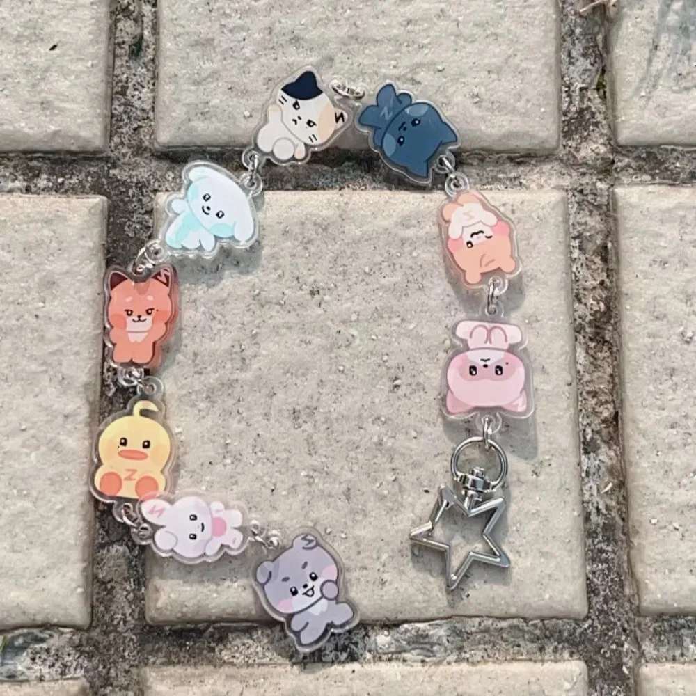 Kpop Idols мультфильм TWICE RIIZE ZB1 ATEEZ прекрасный акриловый милый брелок Kawaii изображение