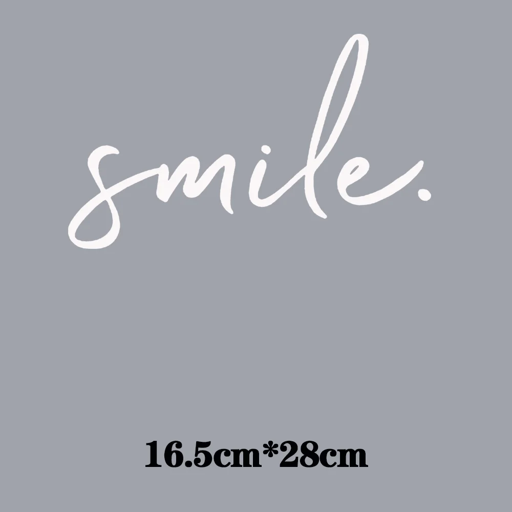 2 шт./партия термоклейкие термонаклейки с надписью Smile