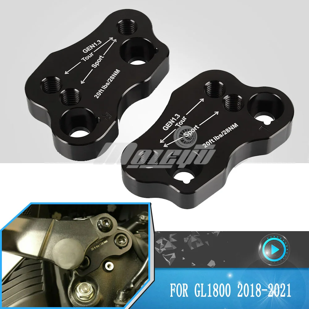 

FOR HONDA GL1800 2018 2019 2020 2021 1Pair Universal Motorcycle Handlebar Front Handle Bar Mount Clamps Riser Anodized Mounting