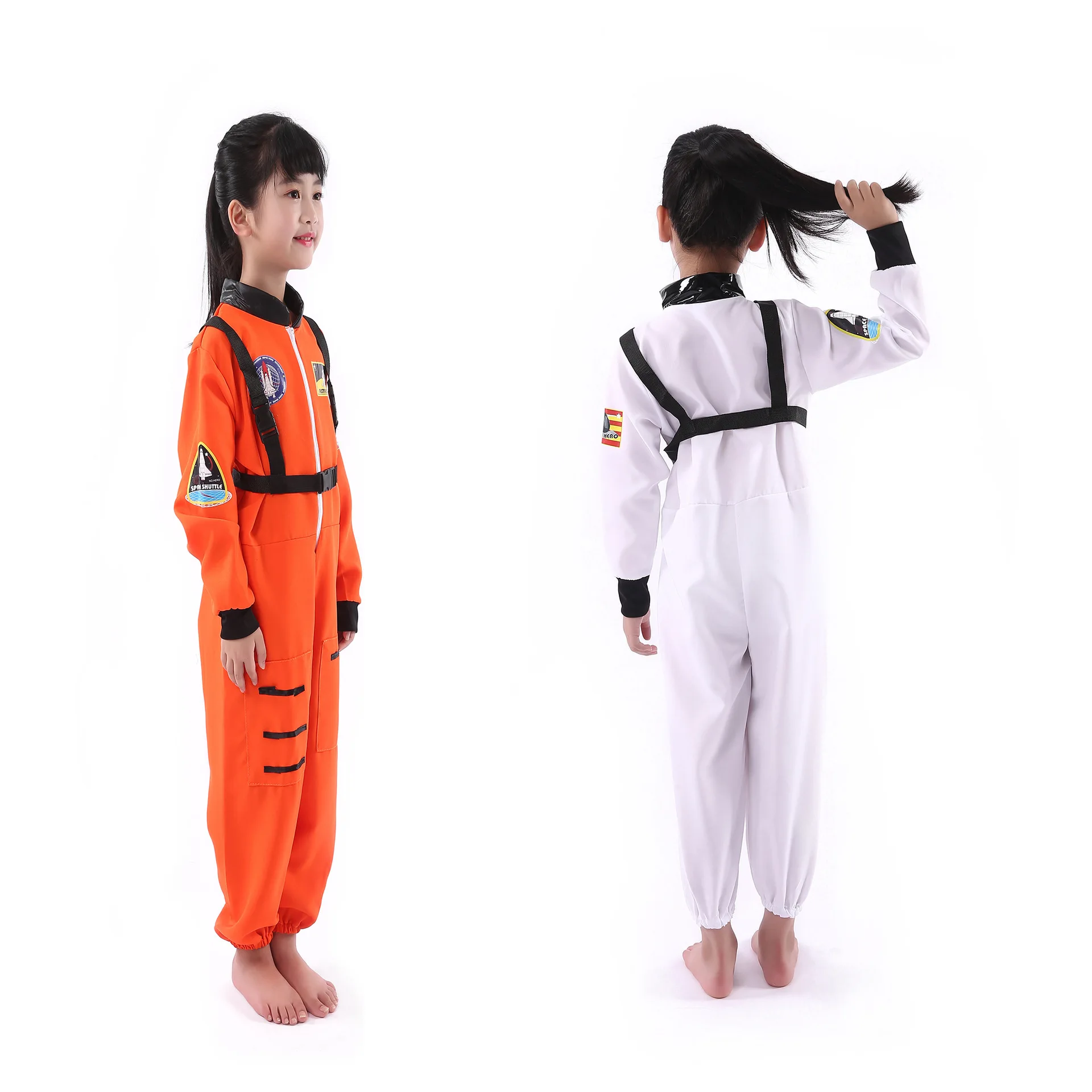 

Free shipping Halloween Costume boys clothing astronaut clothes dance mask cosplay suit pilots