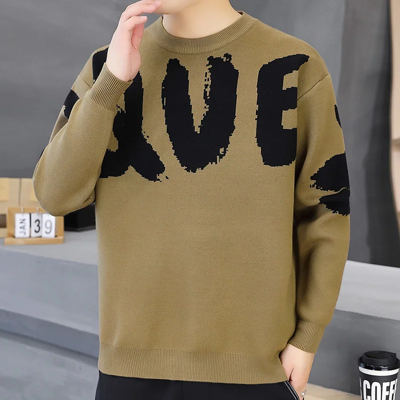 

Fleece Chenille Men's Sweater Autumn Winter 2023 New Knit O neck Thick Warm Base Casual Warm Sweaters Men Fashion Clothing