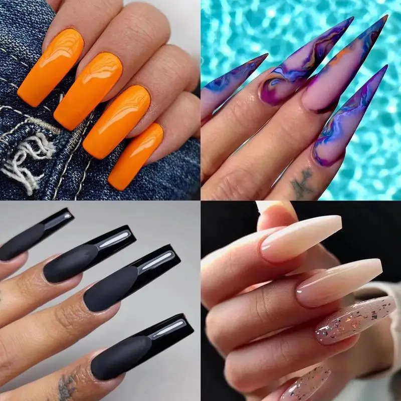 

Clear Nail Tips Wear-resistant Soft Gel Nail Extension Multi-functional 500pcs Portable Clear Nail Tips Kit Gift For Girls