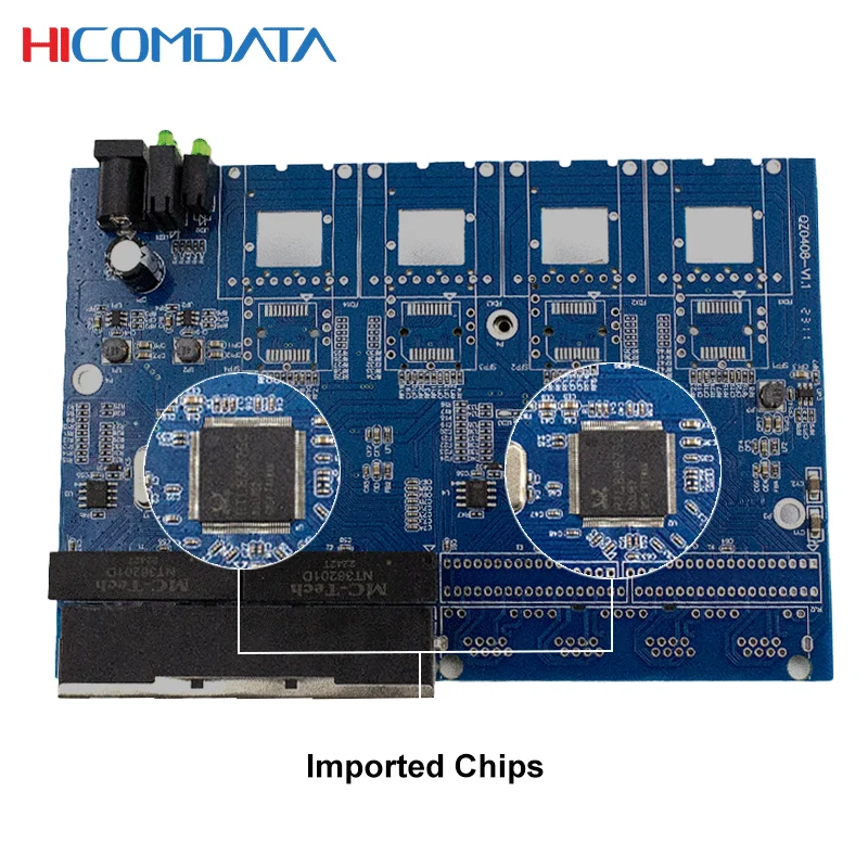 Коммутатор HICOMDATA 1000M сеть Ethernet гигабитный 8 портов 4 Sfp RJ45 коммутатор интернет PCBA