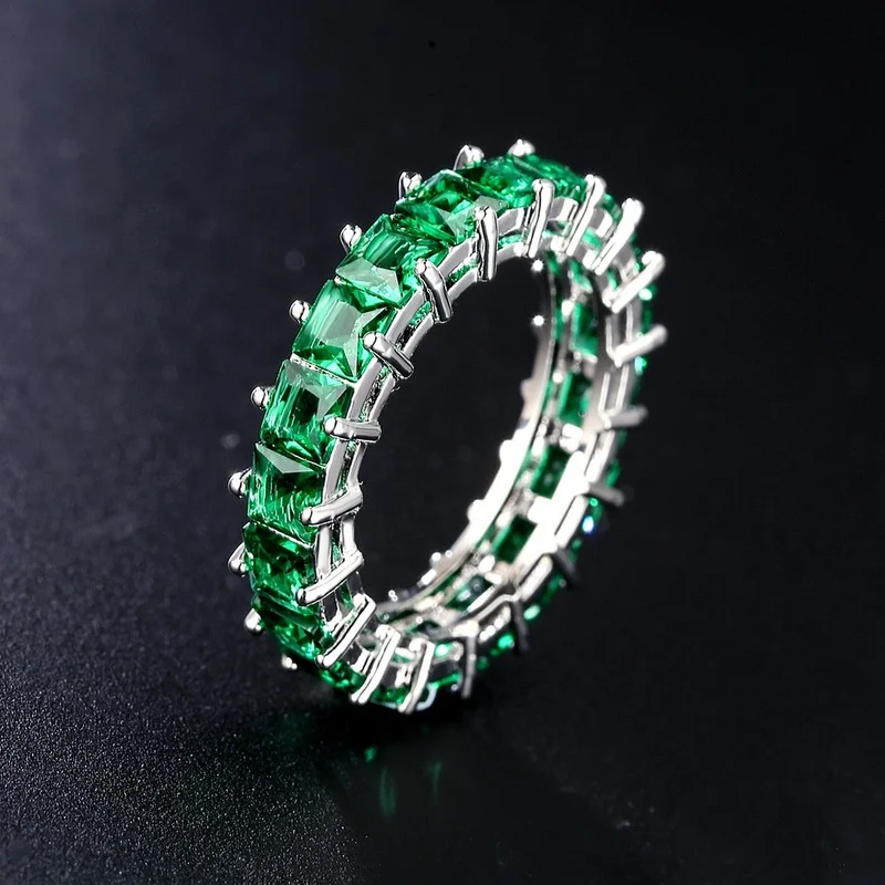 

2022 New Exquisite Elegant Square Zircon Ring for Women Simple Personality Design Aesthetic Rings Engagement Gifts Party Jewelry