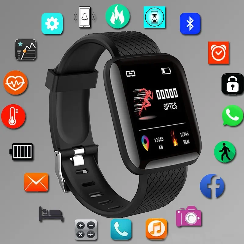 

Smart Watch Fitness Tracker Smartwatch 116 Plus Heart Rate Monitor Waterproof Sports Watches D13 for Men Women PK Y68 D20 New
