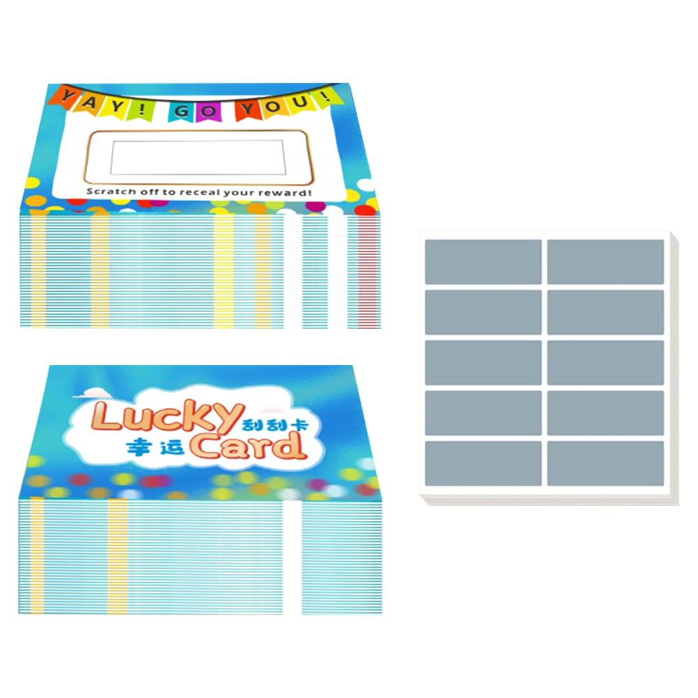 

Colored Stickers DIY Scratch Card Off Cards Festival Blessing Set Paper Colorful Tickets Lovers