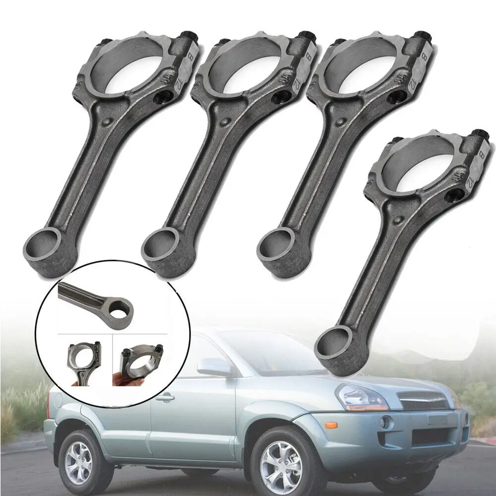 

4pcs Car Engine Connecting Rod Fit G4FC G4FD for Hyundai Accent Veloster Kia Rio Soul 1.6L 235102B000 Car Accessories