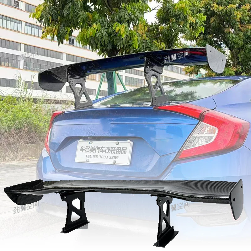 Фото Настоящий карбоновый спойлер VOLtex B Style 1.4м для багажника, подходит для Honda Civic Sedan 10-го/11-го поколения 2016-2024 годов №5