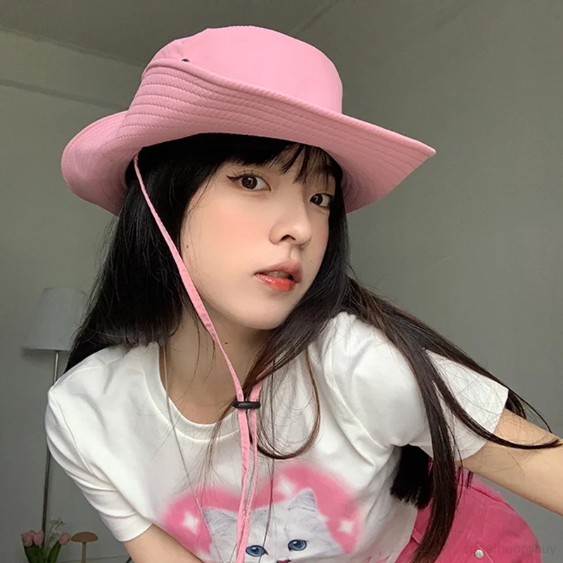 

Western Cowboy Hat Fishing Mountaineering Hiking Camping Hat Breathable And Sunshade Adjustable Cap