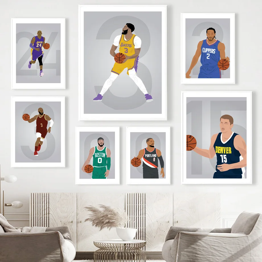 НБА мама любит баскетбол звезда настенная художественная роспись холст картины