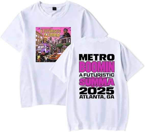 Фото Футболка Metro Boomin A Futuristic Summa Cover Merch для женщин/мужчин, унисекс, футболка с короткими рукавами, уличная одежда №2