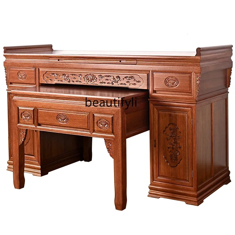 Красный сандал массив дерева алтарь курильница стол домашний новый китайский