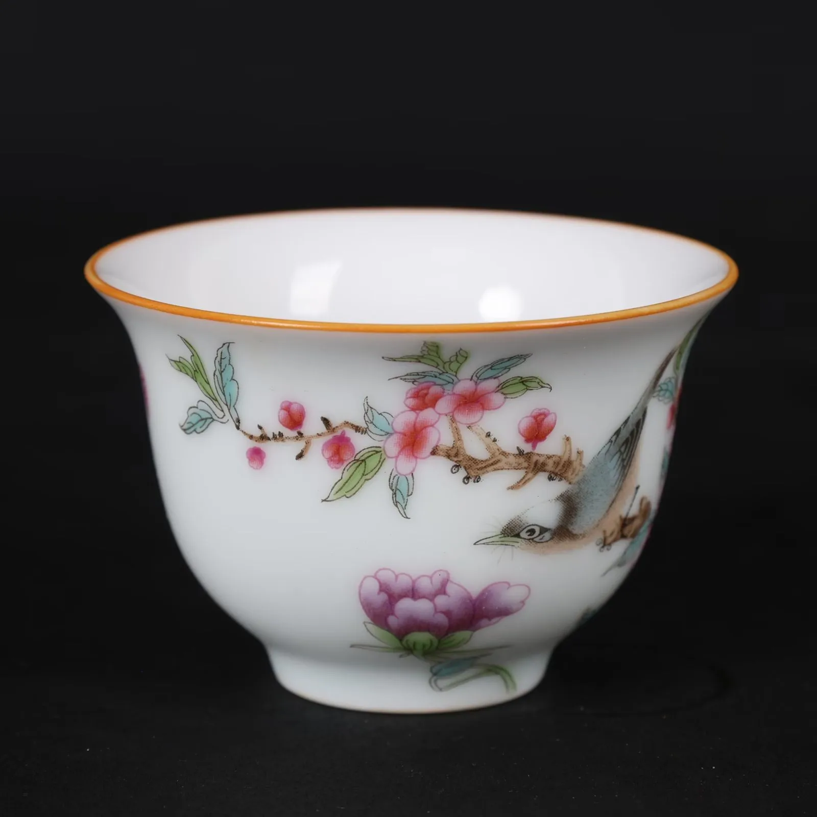 Керамическая чайная чашка Цзиндэчжэнь китайская церемония ручная роспись цветы