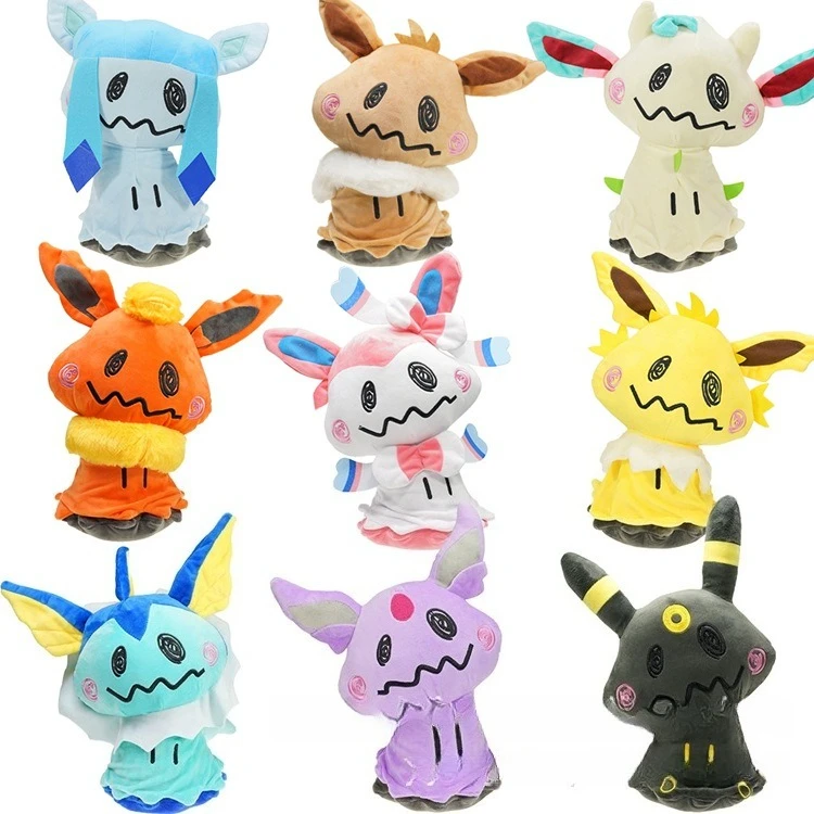 Фото Набор плюшевых игрушек Bandai Pokemon Mimikyu Transform Eevee, 9 стилей: Sylveon, Espeon, Umbreon, Vaporeon, Jolteon, Flareon, Leafeon, мягкие игрушки в подарок №1