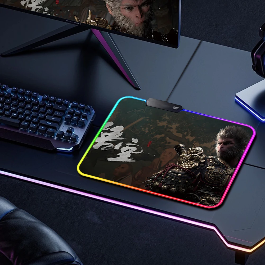 Игровой Коврик Для Мыши Sun Wukong RGB С Подсветкой