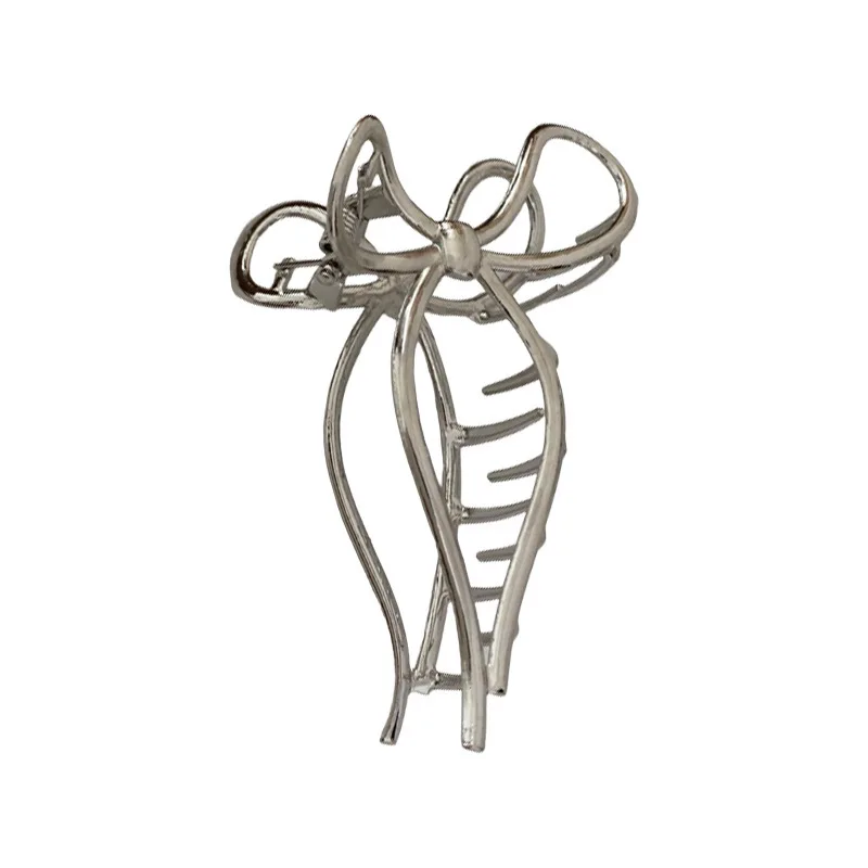 Металлические заколки для волос с холодным ветром женщин простой ажурный зажим в