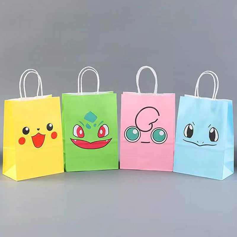 Подарочная упаковка для тортов Pikachu из крафтовой бумаги женская сумка украшения
