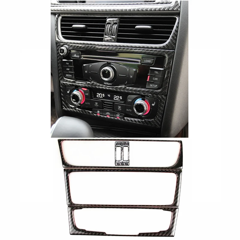 Автомобильная центральная консоль из углеродного волокна крышка CD панели