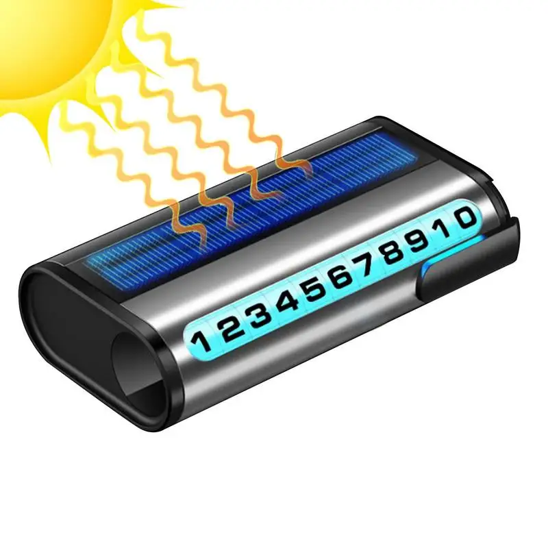 

Car Phone Number LED Lighting Temporary Parking Card Hiddens Plates Sonar Car Park Stop Multiple Number Parking Gadgets