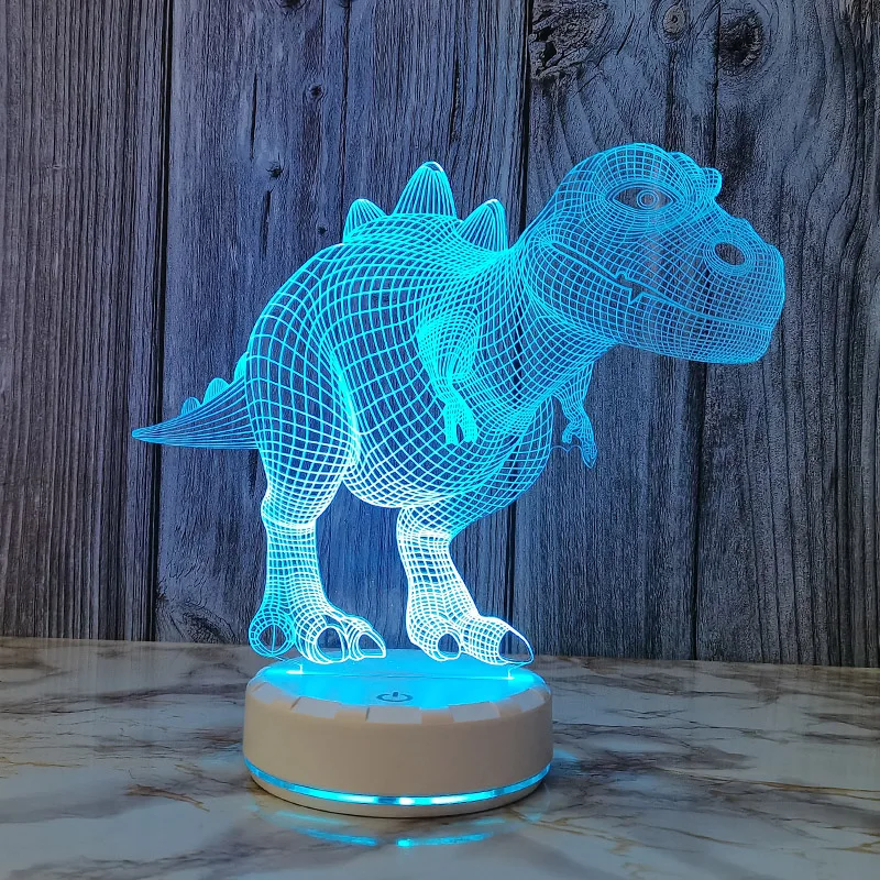 

Цветной ночник в виде динозавра, настольная лампа с usb-зарядкой, прикроватный светильник для сна для детской и спальни, подарок на день рожде...