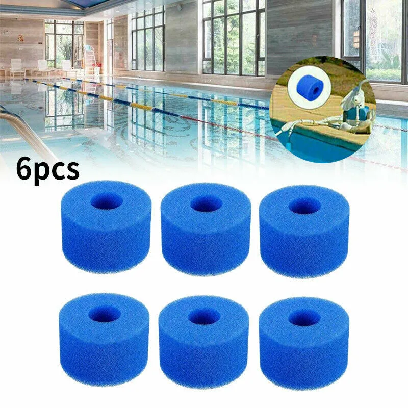 

6/12pcs Washable Reusable Swimming Pool Filter For Intex S1 Type Pool Filter Sponge Column Biofoam Water Pool Accessories