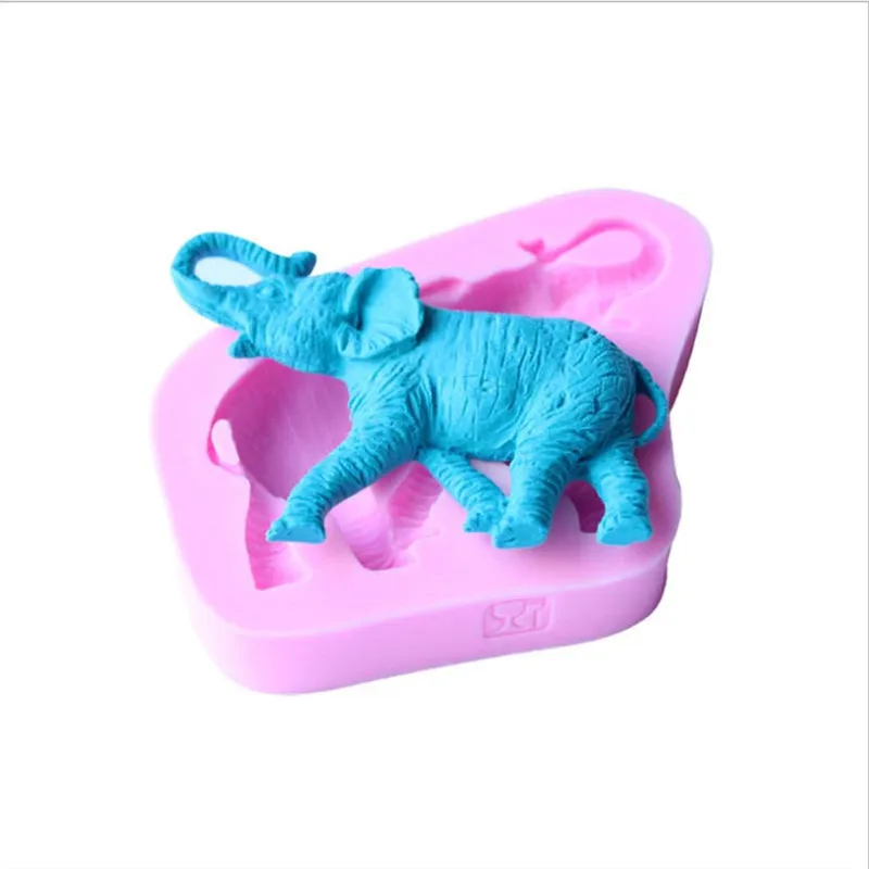 

DIY elephant shape cake fondant baking mold liquid silicone mold D103