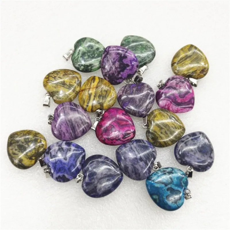 

8 шт., подвески в форме сердца, 20 мм