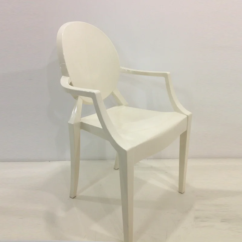 

White Ergonomic Chairs Modern Armrest Plastic Minimalist Single Chairs Floor Mobile Meubles De Salon Interior Decorations