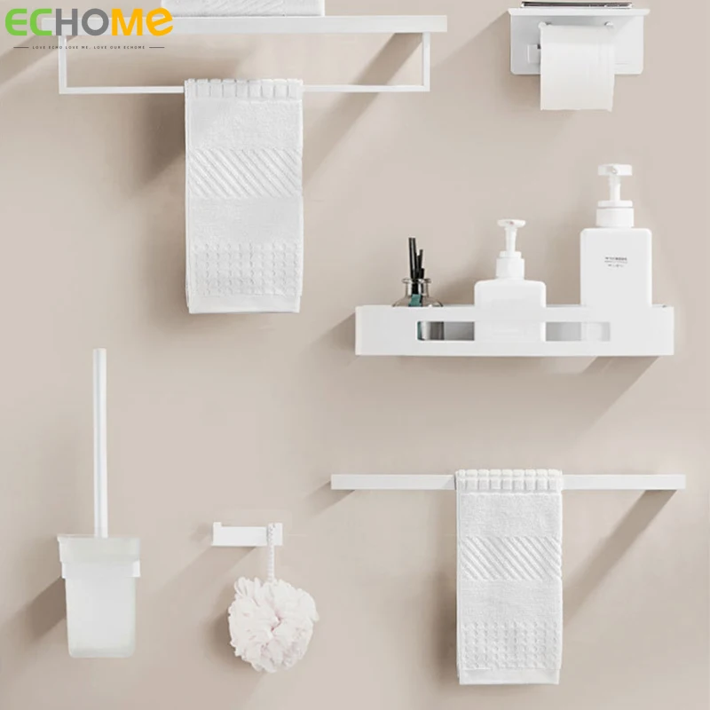 

Вешалка для полотенец из нержавеющей стали для ванной комнаты, Набор аксессуаров для дома и ванной, подвеска белого цвета, новая полка для хранения в ванную комнату, аксессуары для ванной комнаты