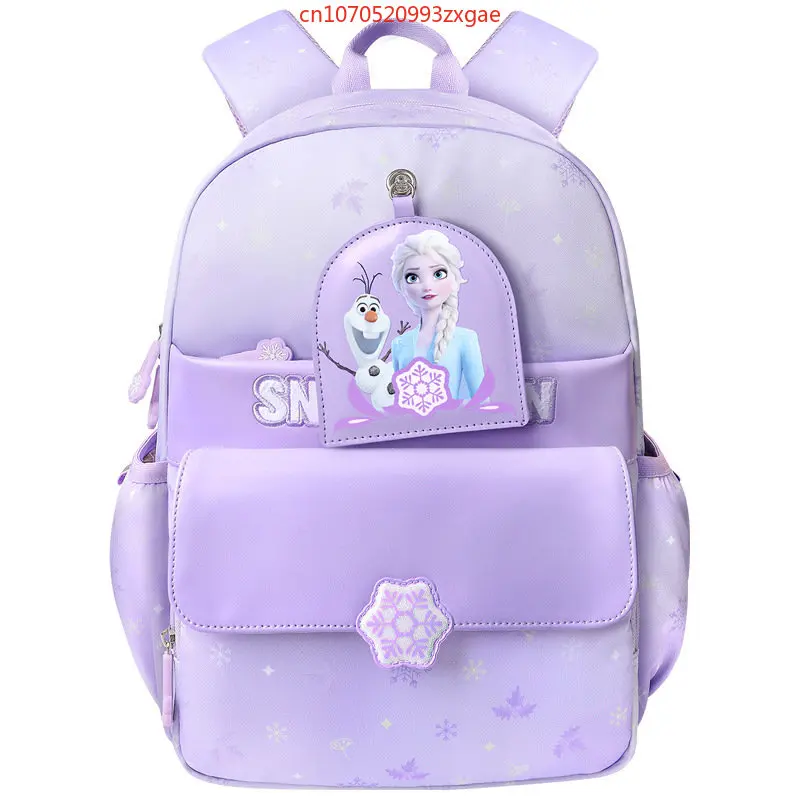 2023 New Genuine Disney Frozen Girls' School Bag, Lumbar correction Honeycomb Breathable Disney Kids School Backpack