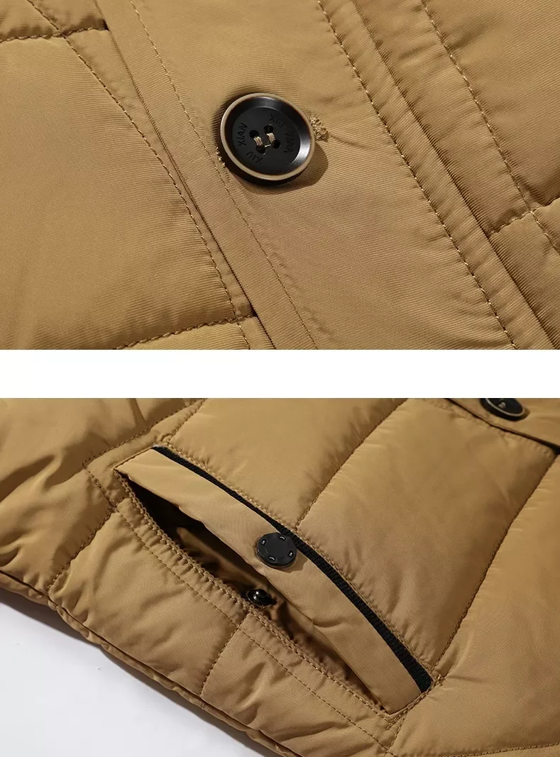 Hooded Parkas Men's Outwear Warm Coat Man Windproof Male Parka Coats Fashion Men Winter Thicken Fur Collar