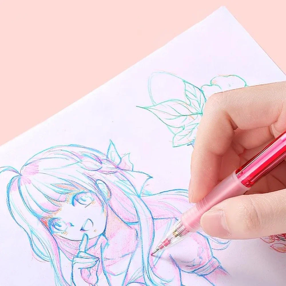 8 шт. набор механических карандашей Japan PILOT 0 7 мм цветной грифель HCR-100 стираемые