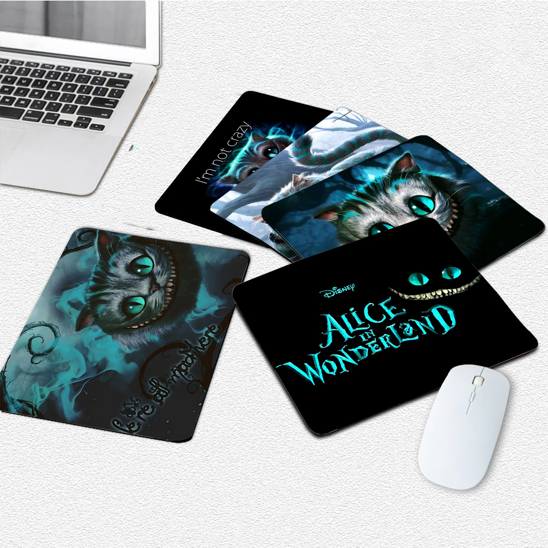 

Disney Alice In Wonderland Cheshire Cat Mousepad 20x25cm Desktop Desk Mat Kawaii Gaming Accessories Writing Pad Deskpad Decor