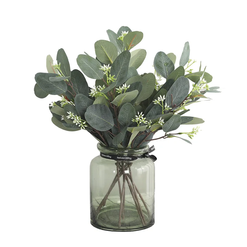 

Home decoration imitation real and fake money leaf wedding decoration simulation 39cm eucalyptus leaf