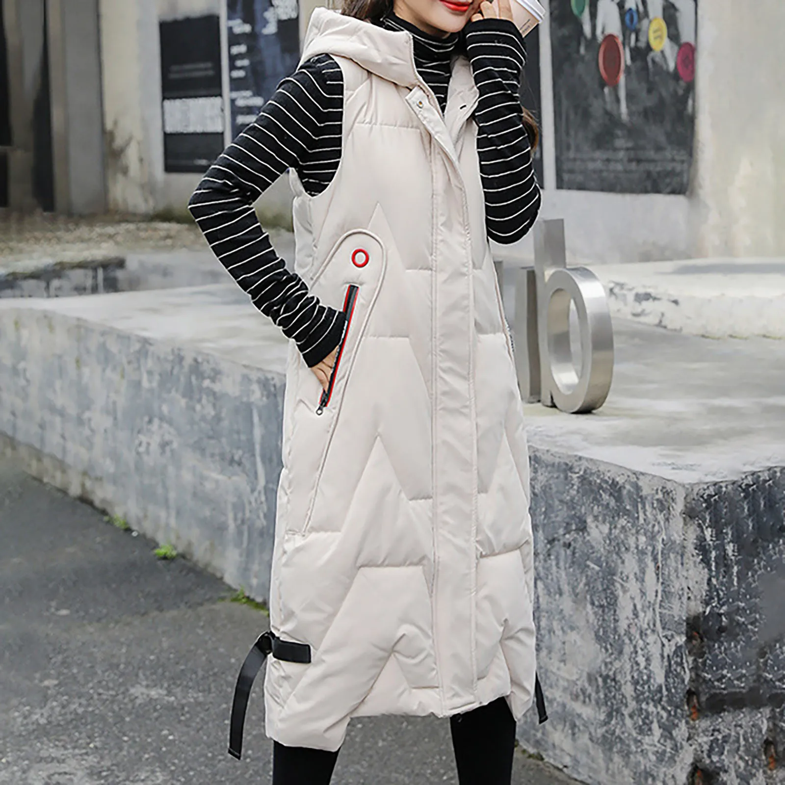 

2021 осень зима теплый жилет Vrouwen Jas Dikker Dailiy Повседневная офисная одежда Lange жилет Katoen Gewatteerde зимний жилет Vrouwen