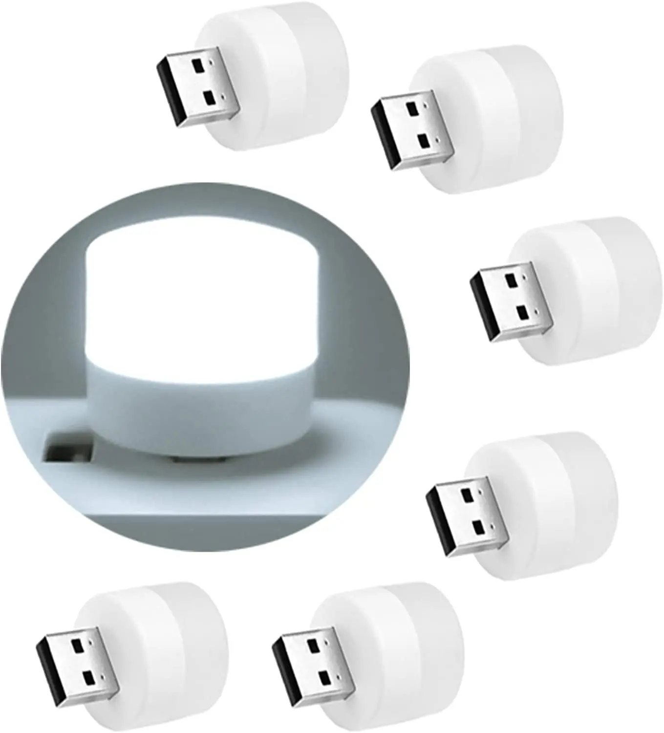 1/2/3/6 USB светодиодный мини-светильник ночник с USB-разъемом светильник для