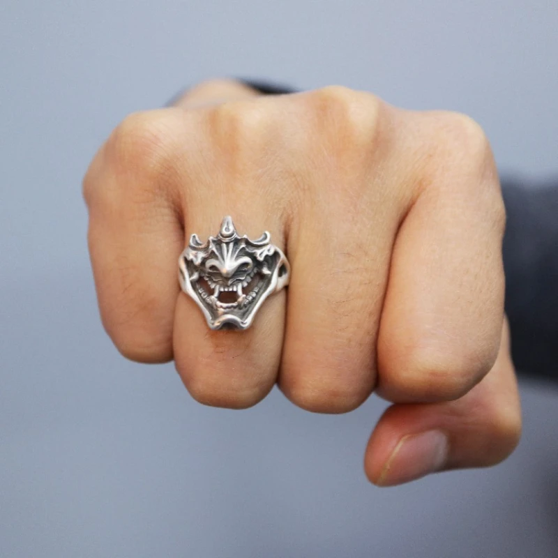 

Vintage Skull Rings for Men Silver Color Skeleton Devil Male Rings Gothic Personality Retro Ring Punk Party Fashion Jewelry Gift