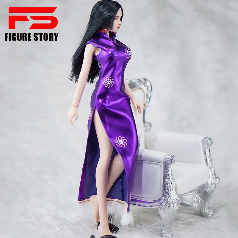 

LIFS23CL02, 1/6 г., женское платье-Ципао, фиолетовое сексуальное платье, модель, подходит для 12 дюймов, TBLeague S40a, S41a, фигурки солдат, экшн-фигурки