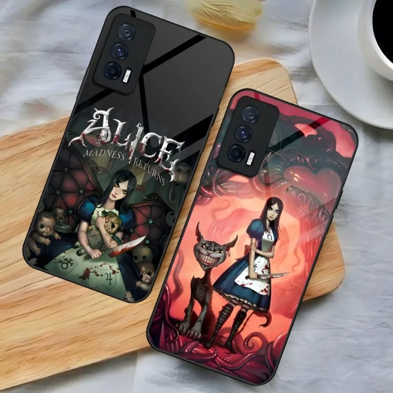 

Alice Madness Returns Phone Case For Vivo S12 S10 S9 IQOO Z3 U5 NEO5 Y30 7 9 8 X73 Y76 Y70 Y55 Y31 X70 X60 Pro Toughened Glass