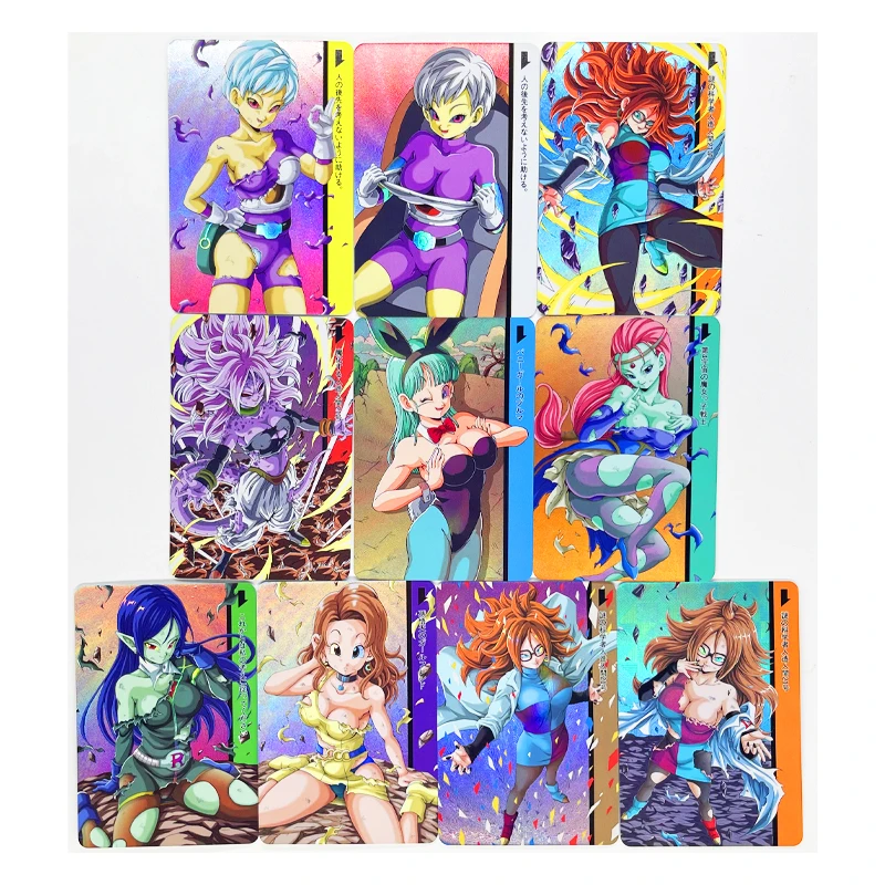 

10 шт./компл. Dragon Ball Z GT Chichi Bulma Android 21 суперсайянские герои Боевая карта ультра инстинкт игровая коллекция карт