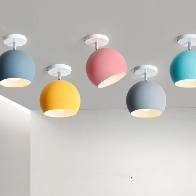 

ZK50 Ceiling Light Aisle Light LED Lighting Creative Personality Modern Simple Color Iron Art Home Lighting Lamp E27