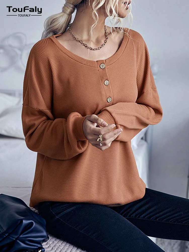 

Осенние пуловеры, свитера для женщин, новинка 2022, европейский и американский стиль, однотонные, свободные, повседневные, с круглым вырезом, с...