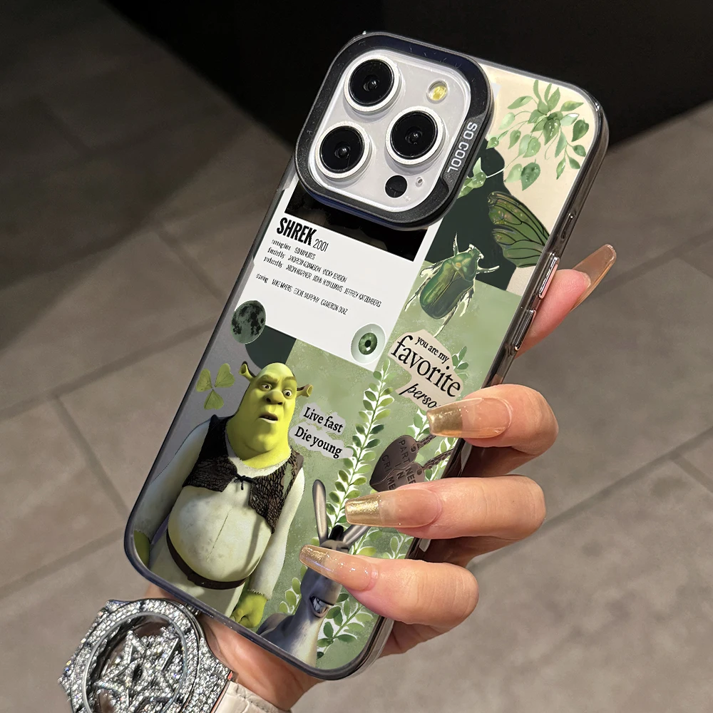 Фото Чехол для телефона Funny Monster Shreks для Xiaomi Redmi 14C 13C 12C 10C 9C Note 14 13 12 11 10 9 8 S Pro Plus 4G 5G Silver Hard Cover №3