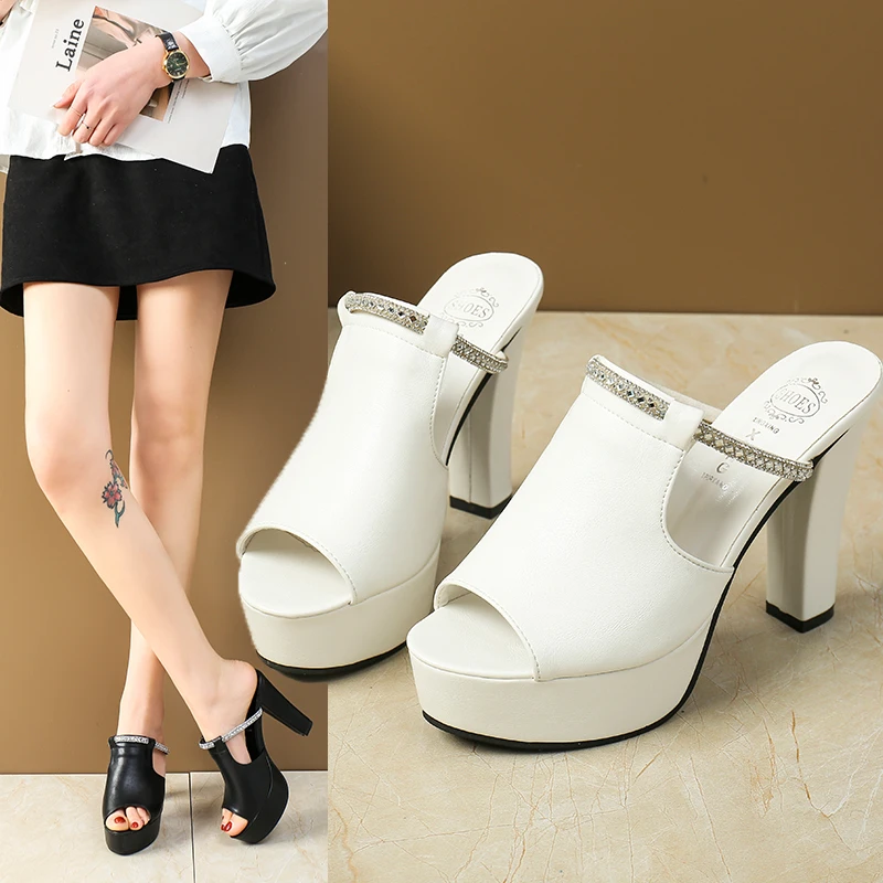 

Fashion Footwear High Heels Thick Heels Women Summer Platform Chunky Heels Womens Sandals Peep Toe Block Heels Sandals 2022