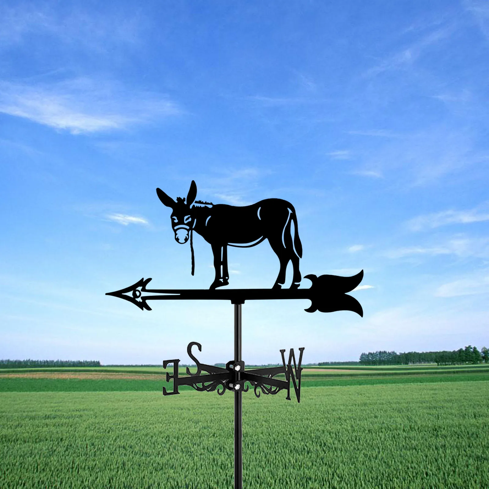 

Бесплатная доставка, ветровка осла, черная металлическая садовая уличная декорация для дворов и ферм