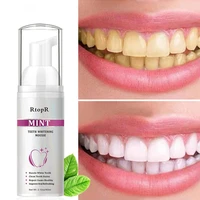 60ml great oral supplies non alcoholic foam teeth whitening mousse for home white toothpaste foam teeth cleaning mousse